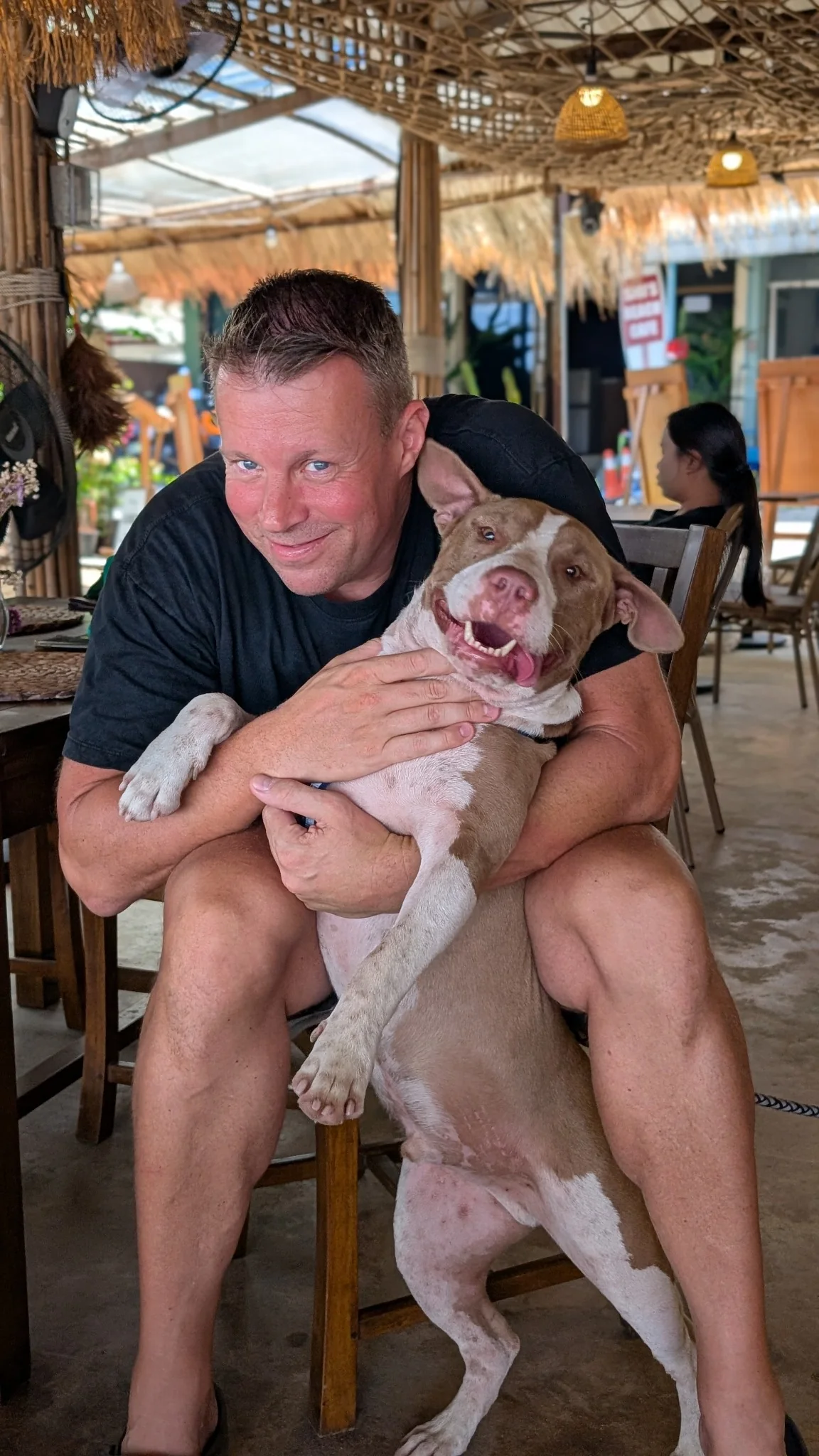 Stefan Kolb mit Hund